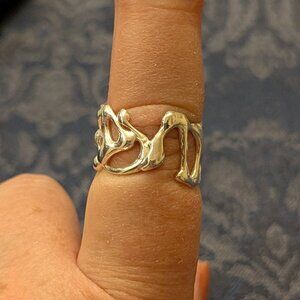 RING Every Which Way Sterling Silver Size 9